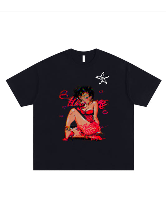 b e t t y b o o classic t-shirt - black/red